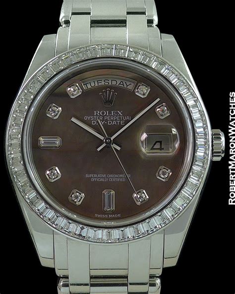 rolex masterpiece platinum baguette bezel|rolex president diamond bezel.